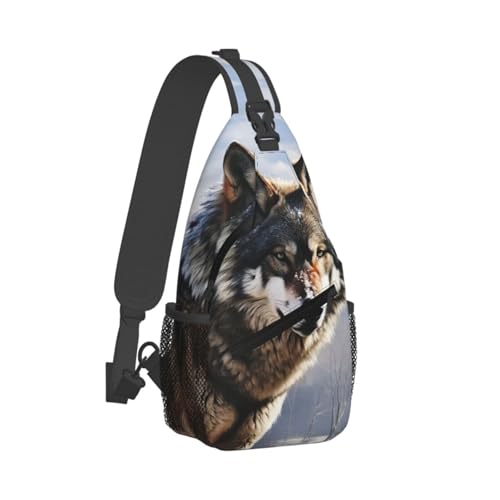 Mochila tipo Sling pequeña para hiking unisex negra