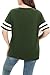 CARROTMOB Womens Summer Shirts Plus Size Tops Short Sleeve Blouses Casual Loose Fit V Neck Tee Army Green 3X