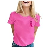 Damen T-Shirt kurzärmelig Rundhalsausschnitt atmungsaktiv bequem lässig modisch weich pflegeleicht stylisch trendy Casual (XL)