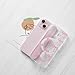UEEBAI Magnetic for iPhone 15 Case, Bow Case Compatible with MagSafe, Wireless Slim Clear Ribbon Aesthetic Phone Cover Anti-Yellowing Shockproof Protective Cover for Women Girl - Pink