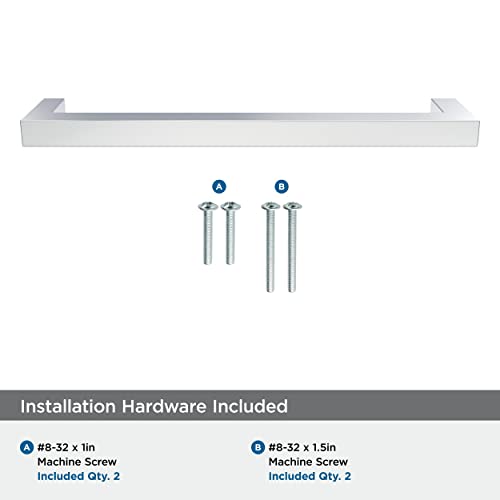 Image of Amerock | Cabinet Pull | Polished Chrome | 6-5 /16 inch (160 mm) Center-to-Center | Monument | 2 Pack | Drawer Pull | Drawer Handle | Cabinet Hardware