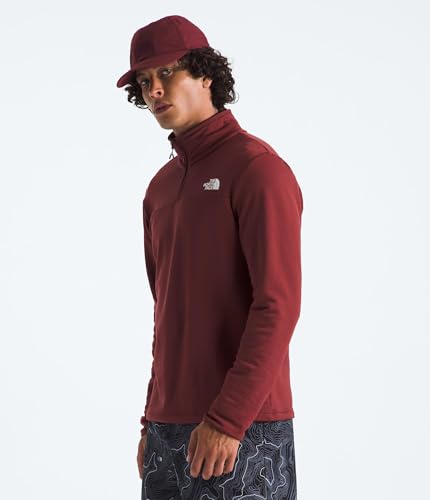 Image of THE NORTH FACE mens Cedar Trail Grid Fleece Quarter Zip Jacket | Cold Weather Top With Durable, Reinforced Bindings