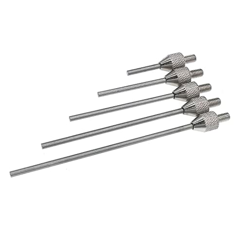 SUXING Messeinsätze für Messuhren,Messeinsatz Stahl Durchmesser 1 mm, Stiftlänge 10/20/30/40/50 mm, Gewinde M2.5, Stift