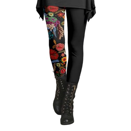 IUYTYSER Batik Weiße Jeggings Damen Thermoleggins Winter Gefüttert High...
