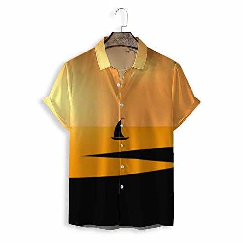 Chemise Aloha homme été à séchage rapide et motif tropical pour fête décontractée