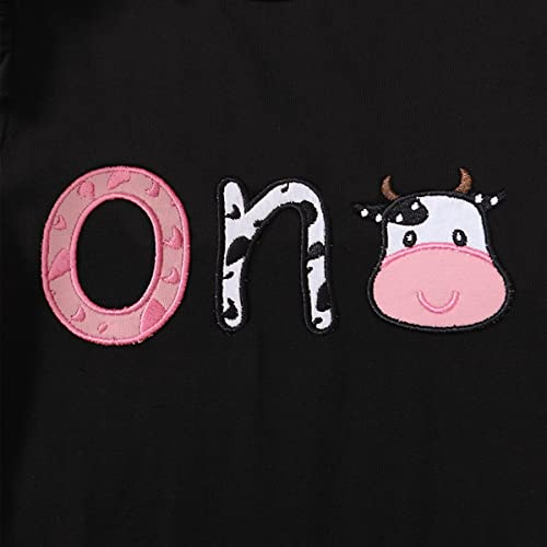 1st Birthday Outfit for Girls - Cow Outfit, Infant First Birthday Clothes4