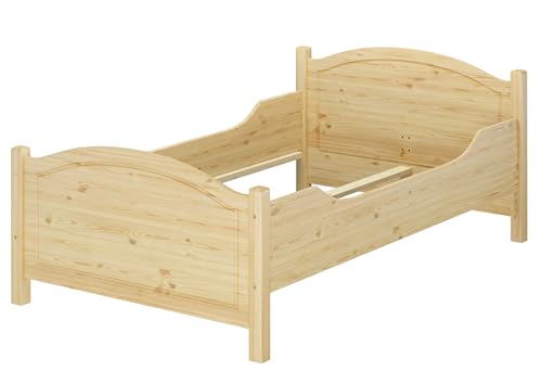 Erst-Holz®Seniorenbett extra hoch 120x200 Massivholz Kiefer Holzbett Einzelbett Gästebett 60.40-12 oR