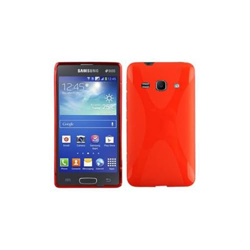 Cadorabo Funda para Samsung Galaxy Ace 3 en Rojo Infierno   Cubierta Proteccíon de Silicona TPU Delgada e Flexible con Antichoque   Gel Case Cover Carcasa Ligera
