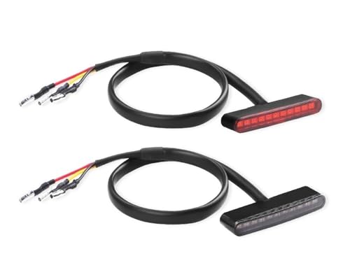 Feu arrière moto LED 12V universel avec 11 LED puissantes pour Chopper et Bobber