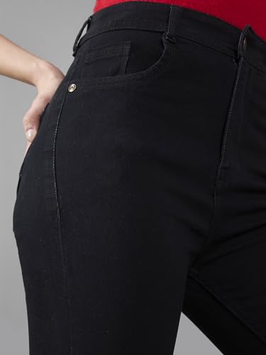 Image of Dolce Crudo Women's Skinny Fit High Rise Cropped Length Stretchable Denim Jeans