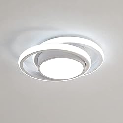 Lamparas De Techo Para Baño Pequeño Delaveek Lamparas de Techo LED, 32W 2350lm Plafon led Techo, Blanco frío 6500K, Luz de techo Moderna Redonda para Dormitorio Pasillo Baño Cocina Sala de estar