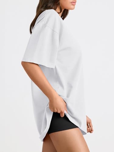 Image of Trendy Queen Womens Oversized T-Shirts Short Sleeves Workout Tops | Casual Summer Gym Tees Plus Size Fashion Clothes 2026