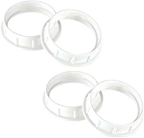 DYSMIO Lighting Socket for Medium Base 2-Inch Aluminum Threaded Socket Ring - 4 Pack