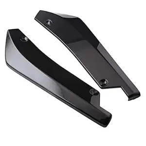 Autotrends 2pcs Universal Car Rear Bumper Lip Diffuser Splitter Canard Protector Black