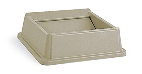 Rubbermaid Commercial Products Untouchable Square Swing Lid for 35G & 50G Containers, Beige