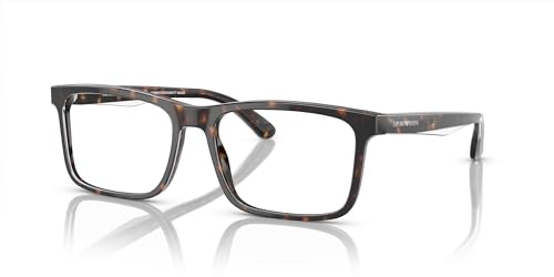 Image of Emporio Armani mens Ea3227 Square Prescription Eyewear Frames