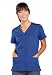 Cherokee Women's Workwear Scrubs Snap Front V-Neck Top, Royal, Large