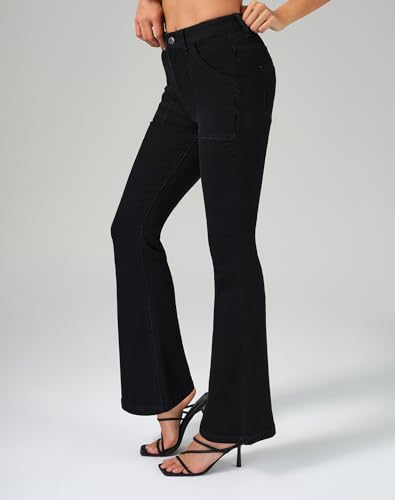 roswear Flare Jeans for Women Mid Rise Stretchy Skinny Curvy Denim Pants2