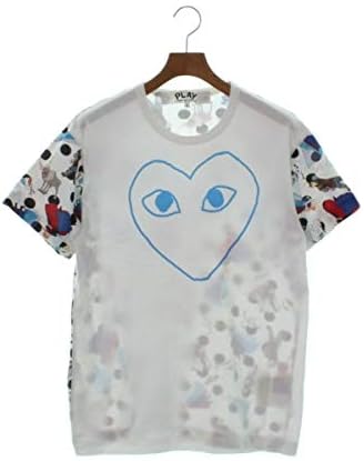 Amazon Play Comme Des Garcons プレイコムデギャルソン Tシャツ カットソー メンズ 白x青系等 総柄 1006 L 中古 Tシャツ カットソー 通販