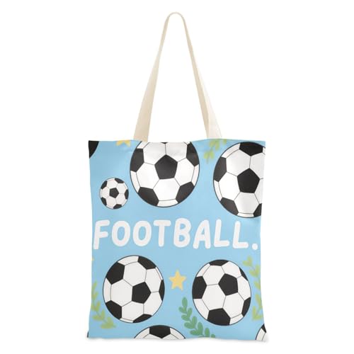 Cartoon Football Canvas Tote Bulk with handles Initial Tote Bags For Women Canvas Reusable Grocery Bags for Coworker Bolsa de lona