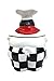 ACK Chef Ceramic Cookie Jar with Lid and Rubber Seal, Food Storage Jar, Kitchen Décor, Snack Storage Container for Cookie, Candy, Snake and More