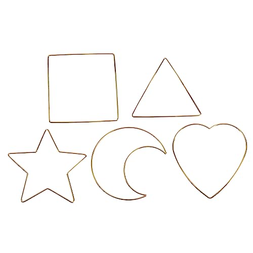 STOBAZA Dreamcatcher Material Kit 5pcs Iron Pendants Wreath Floral Ring Supplies for DIY Projects