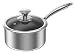 wok Panque de lait Pan Cuisinière Panoramique Panoramique en acier inoxydable poêle à frire Pan ergonomique Sauce de sauce à poignée ergonomique avec couvercle
