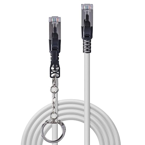 Lindy 1m Cable de Red Cat.6A S/FTP Locking Gris miniatura 2