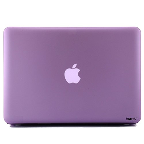 Image of Heartly Premium MacBook Flip Thin Hard Shell Rugged Armor Hybrid Bumper Back Case Cover for MacBook Pro 15 inch inch - Frame Purple