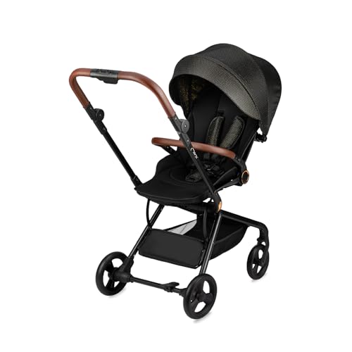 MoMi Kinderwagen ADELLE ab 6. Monat (bis 22 kg), klappbarer Buggy mit 360°-Sitz und 5-Punkt-Sicherheitsgurt, Einkaufskorb, mit Tragegriff zum Tragen nach dem Zusammenklappen
