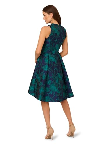 Image of Adrianna Papell High Lo Jacquard Midi Dress