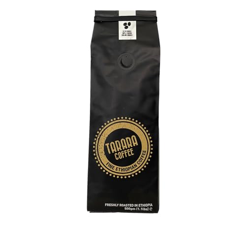 Tarara Coffee - Premium Whole Bean Coffee - 100% Pure Ethiopian Arabica - Medium-Dark Artisan Roast - Rich & Aromatic - 500g