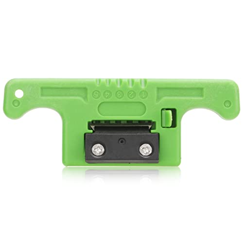 TANIQIACA Fiber Stripper, 5-Channel Longitudinal Stripping Tool, PVC Shell, Steel Blade, Portable Cable Stripper