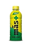 MAS+ BY MESSI - Lima Limón Pack 12 Un – Caja de 12 Botellas de 500 ml – Bebida Hidratante con Vitaminas, Minerales y Antioxidantes – Refrescante Sabor Cítrico – Solo 10 Calorías