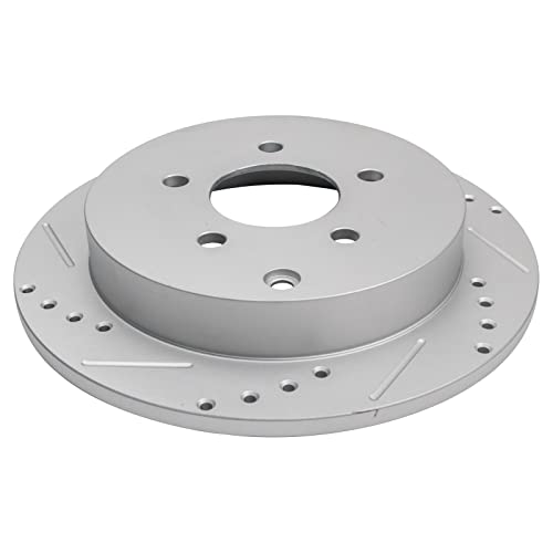 Image of TRQ Rear Wheel Hub Ceramic Brake Pad Performance Rotor Kit Compatible with Buick Chevy