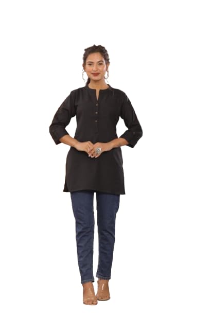Adhishree trends Women Short Kurti Regular Fit Kurta with 3/4th S...