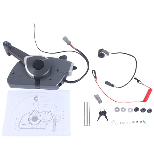 Kessocco Boat Throttle Control 5006180 Side-Mounted Outboard Remote Control Box Marine Remote Control Box Replacement for Evinrude Johnson OMC BPR Outboard Engine Side Mounted Push to Open