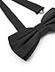 Ladeheid Elegante Herren Fliege - Hochwertig, Matt, Verstellbar, Perfekt für Hochzeit, Party, Büro. Ideal für Männer, Frauen, Teenager BMM (12cm x 6cm, Schwarz)