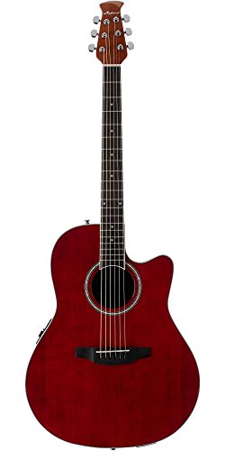 Ovation Applause Guitare Élect. Acoustique AB24II-RR Mid Cutaway ruby red - Les Beatles, Paul McCartney, John Lennon, RIngo Starr, George Harrison Ovation Applause Guitare Élect. Acoustique AB24II-RR Mid Cutaway ruby red – Image 4