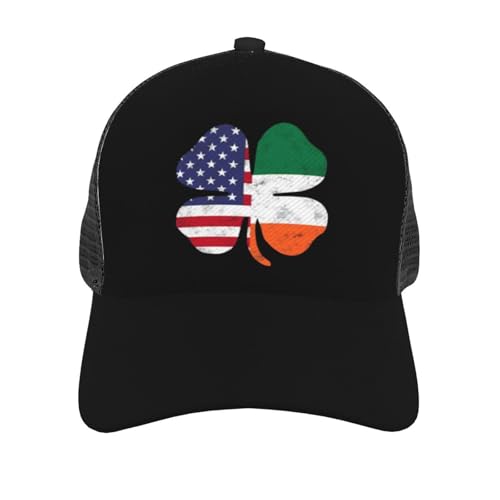 Irish American Flag Mesh Baseball Cap - Classic Adjustable Peaked Cap, Trucker Hat for Men and Women2