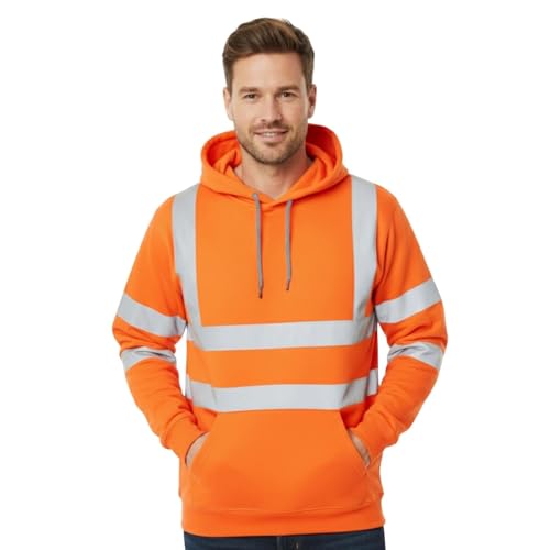 Sweat à capuche réfléchissant homme sweat polaire haute visibilité