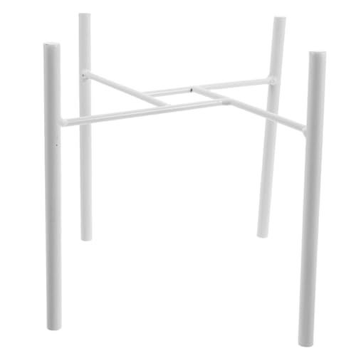 IMIKEYA Soporte Metálico para Bebidas Base para Dispensadores de Vidrio Soporte para Garrafas de Agua y Jarras Resistente para Fiestas y Hogar Color Blanco