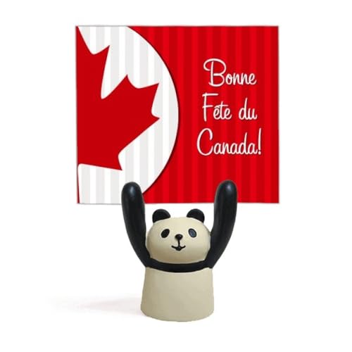 Porte-mémo en érable canadien durable au design panda exclusif