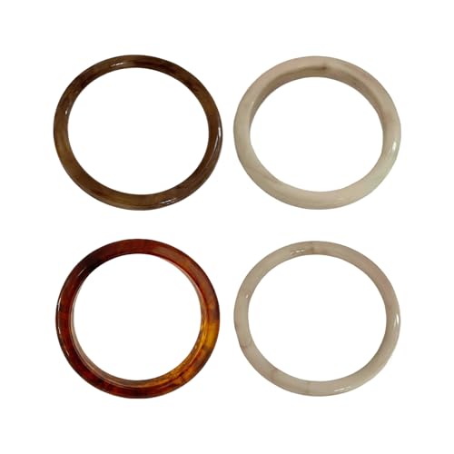 Pulseras de resina para mujer | 4 piezas pulseras acrílicas - Joyas punk geométricas para mujer Trabajo Salidas Cumpleaños Fiestas Diarias...