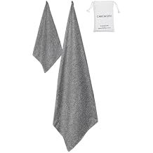 Microfiber Textile Towel Quick Dry Towel for Bath,Travel,Swim,Outdoors, Beach Towel - Lightweight, CompactExtra Large 78" x35 and Small 12x32 Grey