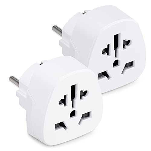 kwmobile Travel Adapter Europe (Pack of 2) - Universal Plug Adapt...