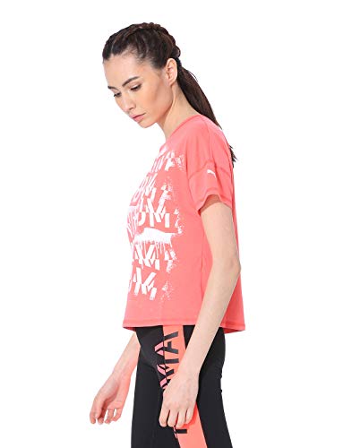 Image of Puma Womens Round Neck Graphic Print Sports T-Shirt