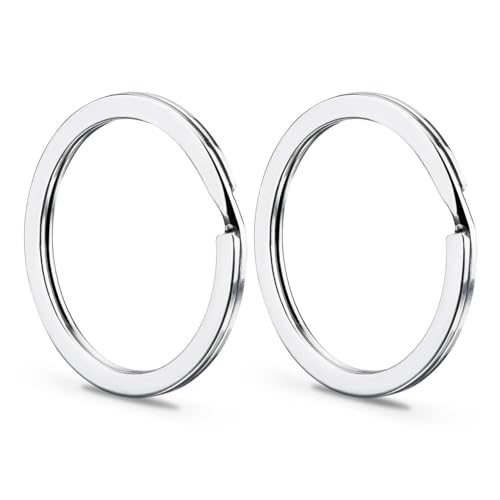 Gimars 20 Uds Anillas Llaveros 30 mm Acero Inoxidable 316, Argollas Resistentes y Duraderas para Organizar Llaves, Perfectas para Coche, Casa, Oficina, Manualidades y Bricolaje