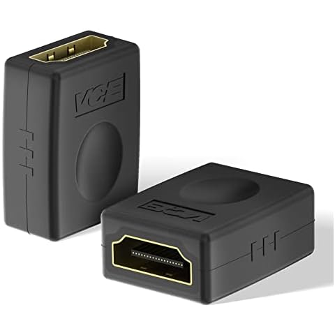 VCE HDMI Coupler HDMI Female to Female Connector 3D 4K HDMI Extension Adapter, 2-Pack Cover