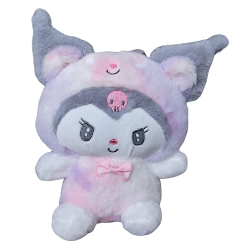 Image of Kurumi Melody Plush Toy with Bow 30 cm Stuffed Doll Soft Toys for Kids Girls and Boys Anime Girl Plush Dolls Ideal Gift for Girls and Boys (Pink,White,Black)
